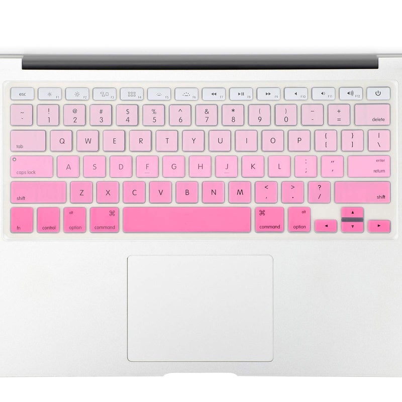 Allinside Pink Ombre Keyboard Cover Skin for MacBook Pro 13" 15" 17" (2015 or Older Version), MacBook Air 13" A1369/A1466, Older iMac Wireless Keyboard MC184LL/B - Image 1
